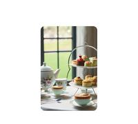 Ambientador de coche con impresión de té de la tarde, 10 unidades, hojas de ambientador con cuerda para coches y hogar