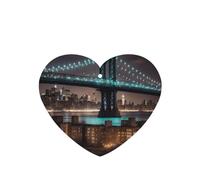 Ambientador de coche con impresión nocturna del puente de Manhattan, de Nueva York, 10 unidades, hojas colgantes perfumadas