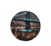 Ambientador de coche con impresión nocturna del puente de Manhattan, de Nueva York, 10 unidades, hojas colgantes perfumadas