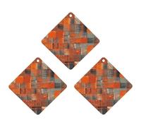 Ambientador de coche con líneas de cuadrícula naranja, 3 unidades, tarjetas perfumadas, lindas tarjetas perfumadas grises, de larga duración, aromas de coches nuevos para mujeres y hombres