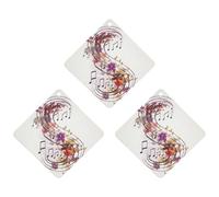 Ambientador de coche con notas musicales, 3 unidades, diseño floral, tarjetas perfumadas, lindas tarjetas aromáticas blancas de larga duración, para mujeres y hombres, ambientador natural con cordón