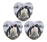 Ambientador de coche con texto en inglés "I Love Penguins", tarjetas perfumadas, lindas tarjetas aromáticas negras de larga duración, para mujeres y hombres, ambientador natural con cordón para