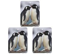 Ambientador de coche con texto en inglés "I Love Penguins", tarjetas perfumadas, lindas tarjetas perfumadas, color gris, de larga duración, para mujeres y hombres, ambientador natural con cordón