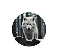 Ambientador de coche de 6 piezas con diseño de WZYWHJ un lobo solitario con forma redonda