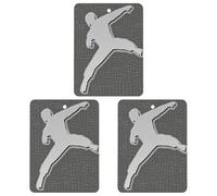 Ambientador de coche de artes marciales, 3 unidades, tarjetas perfumadas para colgar, lindo té, ambientadores de coche de larga duración, para mujeres y hombres, ambientador natural con cordón para