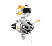 Ambientador de coche de avión - Coche de gato, lindo piloto de dibujos animados, clips de ventilación para coche | Accesorios de aromaterapia para coche, perfume creativo para coche, hélice giratoria