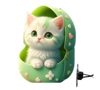 Ambientador de coche de dibujos animados, clip de ventilación con forma de gato, clip de aromaterapia, difusor de fragancia de automóvil con olor a mar sólido