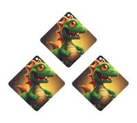 Ambientador de coche de dragón con boca abierta, 3 unidades, tarjetas perfumadas colgantes, bonitos ambientadores grises de larga duración, aromas de autos nuevos para mujeres y hombres, ambientador