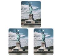 Ambientador de coche de Estatua de la Libertad en Nueva York, 3 unidades, tarjetas perfumadas, lindas tarjetas aromáticas blancas de larga duración, para mujeres y hombres, ambientador natural con