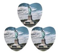 Ambientador de coche de Estatua de la Libertad en Nueva York, 3 unidades, tarjetas perfumadas, lindas tarjetas aromáticas negras de larga duración, para mujeres y hombres, ambientador natural con
