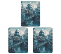 Ambientador de coche de estilo asiático, 3 unidades, tarjetas perfumadas para colgar, lindas tarjetas aromáticas blancas de larga duración, aromas de coches nuevos para mujeres y hombres, ambientador