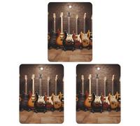 Ambientador de coche de la colección de guitarra, tarjetas perfumadas colgantes, lindos ambientadores negros de larga duración, aromas de autos nuevos para mujeres y hombres, ambientador natural con