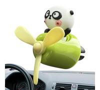 Ambientador de coche de larga duración Hélice Giratoria, Clip Para Rejilla | Perfume coche creativo ventilador aire panda piloto animado Decoración para auto int