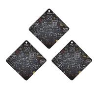 Ambientador de coche de matemáticas y física, 3 unidades, tarjetas perfumadas colgantes, lindos ambientadores grises de larga duración, aromas de autos nuevos para mujeres y hombres, ambientador
