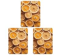 Ambientador de coche de rodajas naranjas, 3 unidades, tarjetas perfumadas, lindas tarjetas perfumadas, color gris, de larga duración, aromas de autos nuevos para mujeres y hombres, ambientador natural