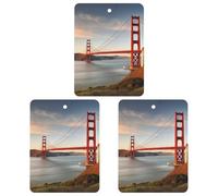 Ambientador de coche Golden Gate Bridge para colgar, tarjetas perfumadas, lindos ambientadores blancos de larga duración, aromas de autos nuevos para mujeres y hombres, ambientador natural con cordón