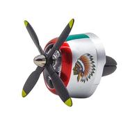 Ambientador de coche inspirado en aviones de la Segunda Guerra Mundial con ventilador giratorio y liberación prolongada, regalo de coche armado retro
