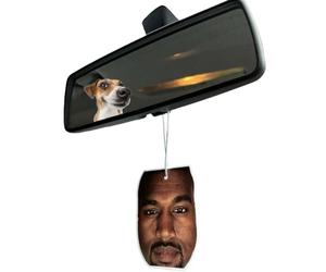 Ambientador de coche para fanáticos de Kanye West en blanco, aroma de coche nuevo, regalo divertido para los fanáticos, hermano, hermana, amigos y todos los demás