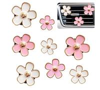 Ambientador de coche para mujer, 8 piezas, bonitos clips de ventilación de coche, decoración de margaritas, accesorios de coche, clips ambientadores para Navidad, aniversario, regalo de niñas (8