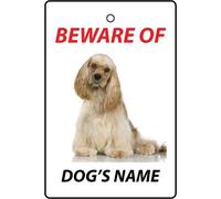 Ambientador De Coche Personalizado American Cocker Spaniel Dog