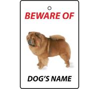 Ambientador De Coche Personalizado Chow Chow Dog