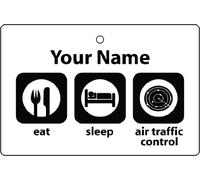 Ambientador De Coche Personalizado Eat Sleep Air Traffic Controller