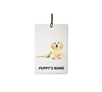 Ambientador De Coche Personalizado Golden Retriever Puppy