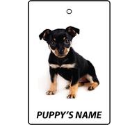 Ambientador De Coche Personalizado Miniature Pinscher Puppy