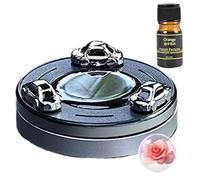 Ambientador de coche solar - aromaterapia innovadora, detección de luz | Accesorios de coche ecológicos, difusor giratorio recargable de perfume solar para viajes