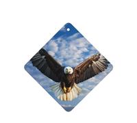 Ambientador de fragancia cuadrado para colgar en el coche, 4 unidades, diseño de águila voladora