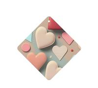 Ambientador de fragancia cuadrado para colgar en el coche, 4 unidades, diseño de amor, para decoración interior de coche, armario, zapatos, clóset