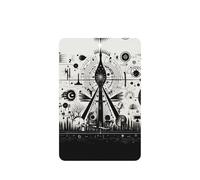 Ambientador de fragancia de coche con patrón de símbolos en blanco y negro, buen olor a coche, buen soporte y difusor adecuado para automóviles y hogares