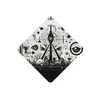 Ambientador de fragancia de coche con patrón de símbolos en blanco y negro, buen olor a coche, buen soporte y difusor adecuado para automóviles y hogares