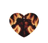 Ambientador de fragancia para colgar en forma de corazón, 4 unidades, diseño de demonio, para decoración interior de coche, armario, zapatos, clóset