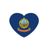 Ambientador de fragancia para colgar en forma de corazón con diseño de bandera del estado de Idaho, 4 unidades, para decoración interior de coche, armario, zapatos, clóset