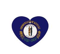 Ambientador de fragancia para colgar en forma de corazón con diseño de bandera del estado de Kentucky, 4 unidades, para decoración interior de coche, armario, zapatos, clóset