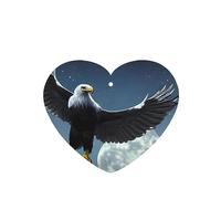 Ambientador de fragancia para colgar en forma de corazón con forma de águila bajo las estrellas, para decoración interior de coche, armario, zapatos, armario, 6 unidades