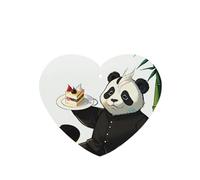 Ambientador de fragancia para colgar en forma de corazón con forma de panda de padre e hijo, para colgar en la tableta, decoración interior del coche, armario, zapatos, armario, 6 unidades