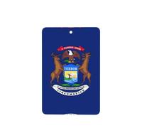 Ambientador de fragancia rectangular con diseño de bandera del estado de Michigan, para colgar en el coche, para decoración interior de coche, armario, zapatos, armario, 4 unidades