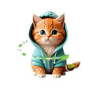 Ambientador de gato con clip de ventilación, bonito ambientador para coche, difusor de aromaterapia con forma de gato encantador con forma de gato, 2.36 x 2.36 pulgadas, clip de salida de aire para