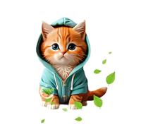 Ambientador de gato con clip de ventilación - Bonito clip de aromaterapia con forma de gato, difusor de aromaterapia con olor a mar sólido para lugar de trabajo, dormitorio