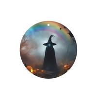 Ambientador de Halloween arcoíris con diseño de sombrero de bruja y arañas, 10 piezas de ambientador para coche, hojas de ambientador con cuerda para coches y hogar