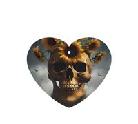 Ambientador de Halloween con diseño de calavera de girasol, 10 piezas, tarjetas colgantes para coche, hojas de ambientador con cuerda para coches y hogar