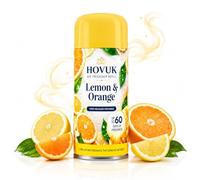 Ambientador de limón y naranja en aerosol de repuesto para unidades dispensadoras automáticas, aroma cítrico, fragancia de habitación, 250 ml, adecuado para uso en casa, oficina, dormitorio y baño
