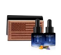 Ambientador de madera para coche, difusor de aceite esencial de cítricos amaderados de larga duración para coche, contiene dos recambios de fragancia de 0.27 onzas líquidas