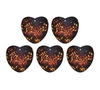 Ambientador de papel para coche, paquete de 5 unidades de hojas colgantes perfumadas para automóvil, hogar, decoración interior de automóvil, forma de amor, estilo negro