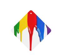 Ambientador de pintura con estampado de salpicaduras, 10 piezas, hojas colgantes perfumadas para coche, hoja de ambientador con cuerda para coche y hogar