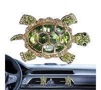 Ambientador de tortuga - Clip de perfume decorativo para coche, accesorio de coche con forma de animal, detalles de diamantes de imitación brillantes y seguros, novedoso amplificador de