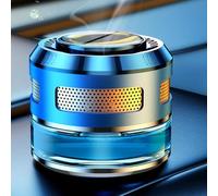 Ambientador de vehículo alimentado por energía solar con función de rotación automática para una fragancia prolongada y seguridad ambiental (azul)