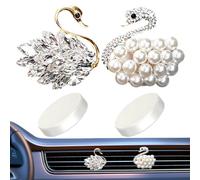 Ambientador de ventilación de coche de dibujos animados, difusor de aroma con clip de ventilación de diamantes de imitación para automóvil, difusor de aroma de dibujos animados con 2 piezas de aroma,